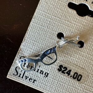 Sterling Silver glasses charm